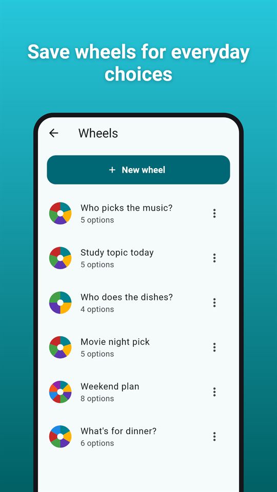 Choosy Wheel: Save wheels for everyday choices