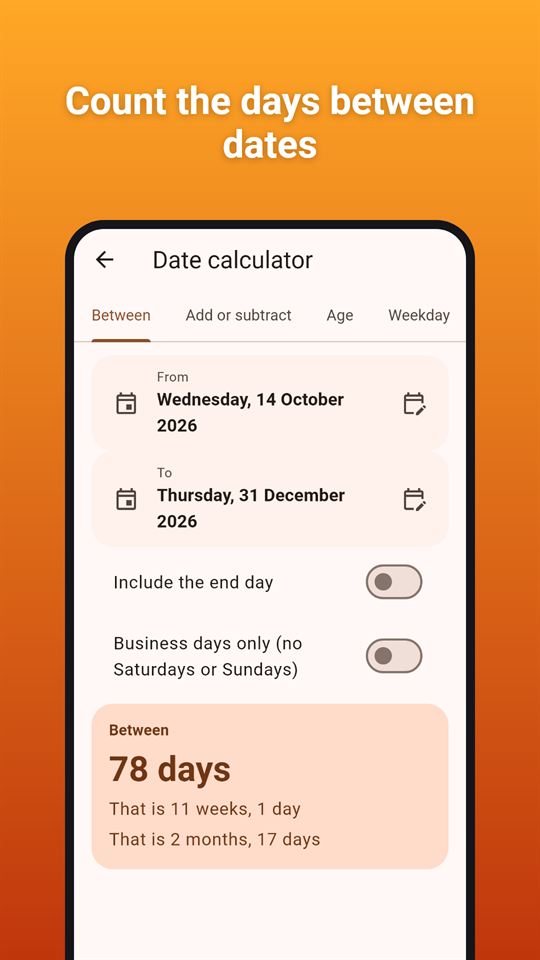 Days Until: Count the days between dates