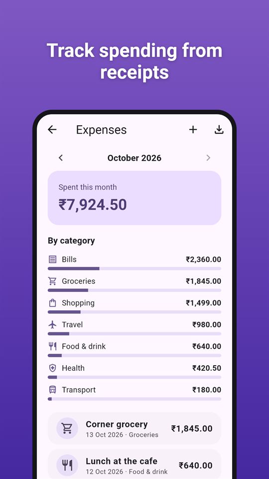 DocGlow: Track spending from receipts