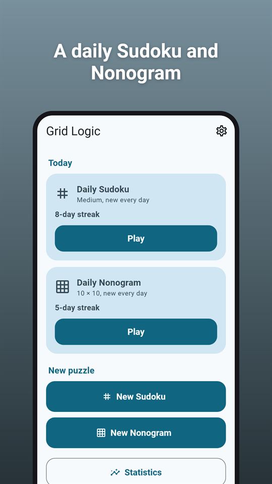 Grid Logic: A daily Sudoku and Nonogram