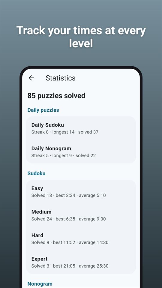 Grid Logic: Track your times at every level