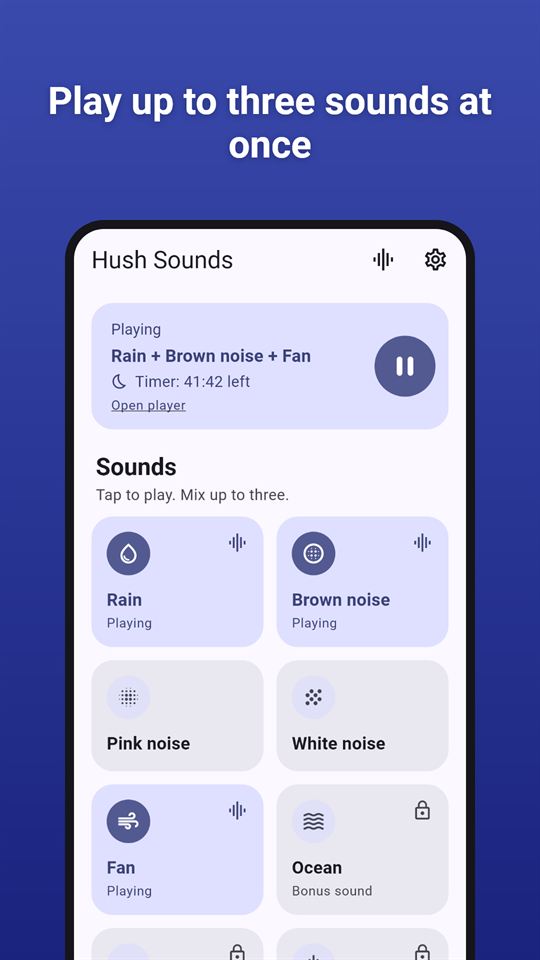 Hush Sounds: Play up to three sounds at once