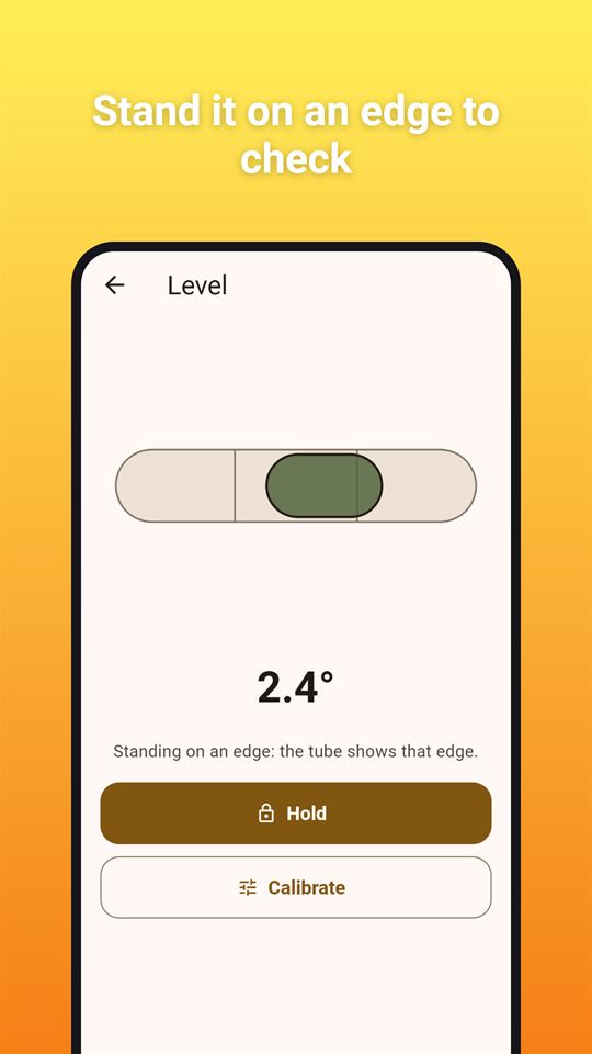 LevelPal: Stand it on an edge to check