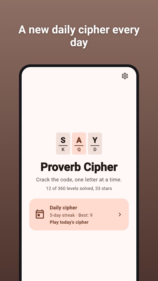Proverb Cipher: A new daily cipher every day