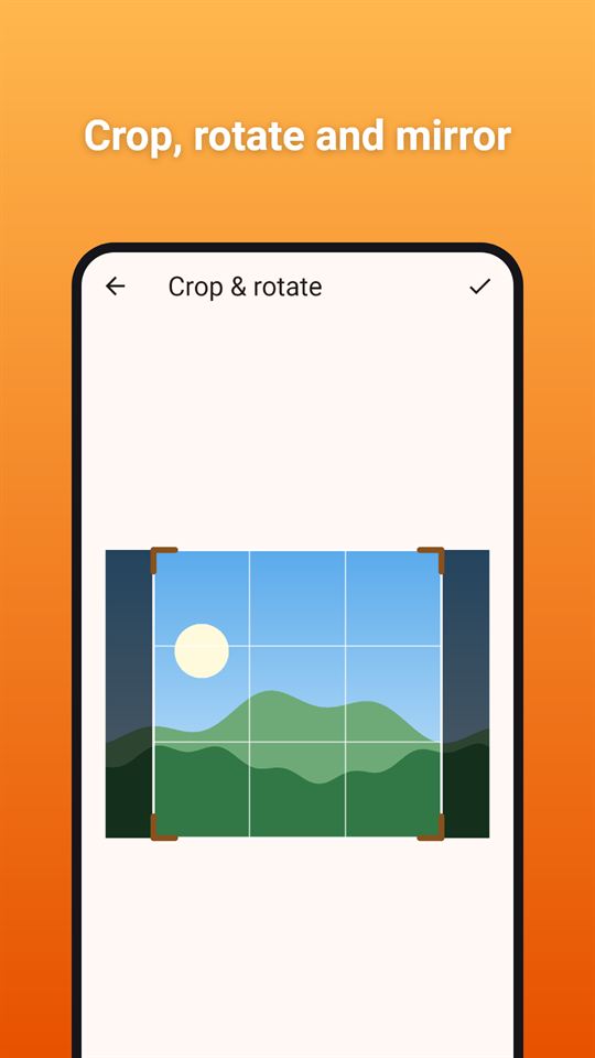 Resize Glow: Crop, rotate and mirror