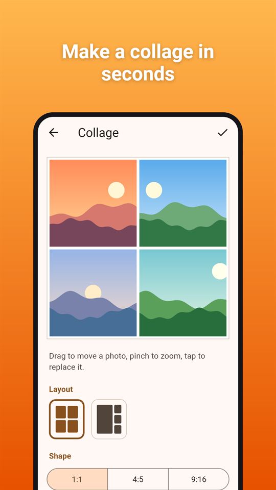 Resize Glow: Make a collage in seconds