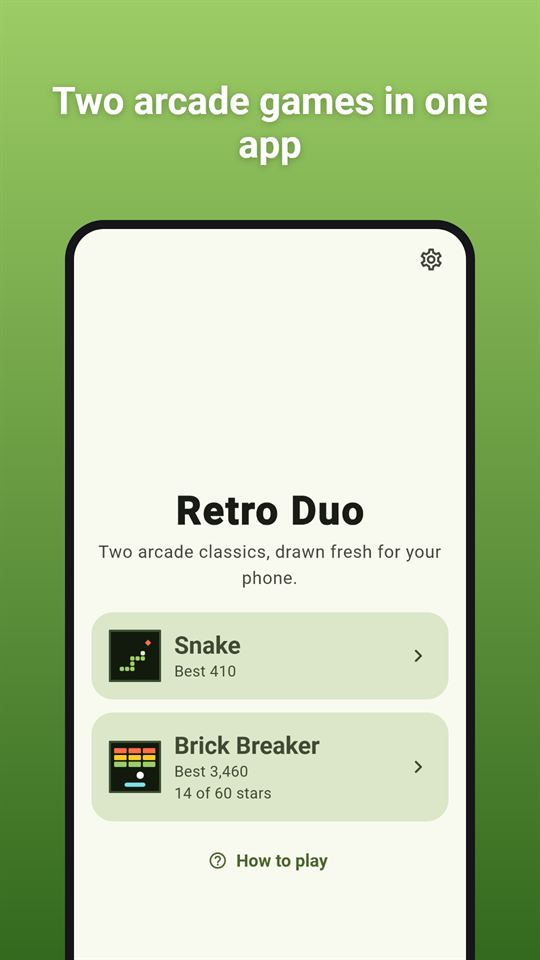 Retro Duo: Two arcade games in one app