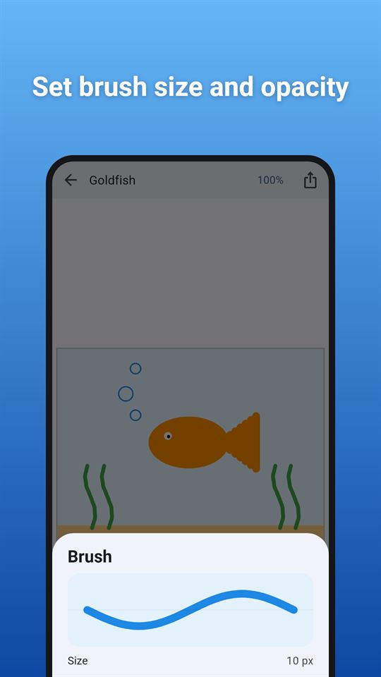 Scribble Nook: Set brush size and opacity