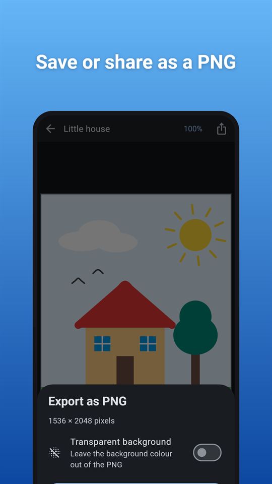 Scribble Nook: Save or share as a PNG