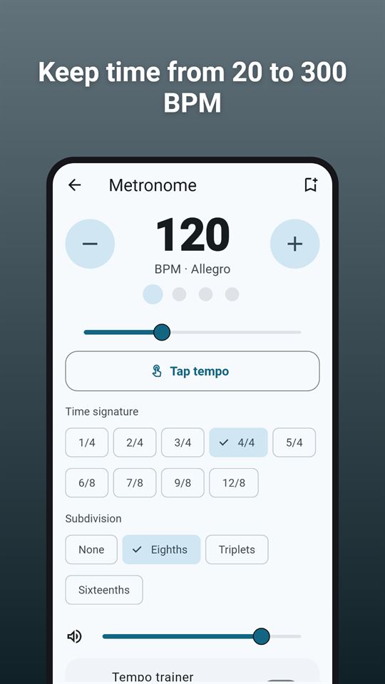 Tempo & Tune: Keep time from 20 to 300 BPM