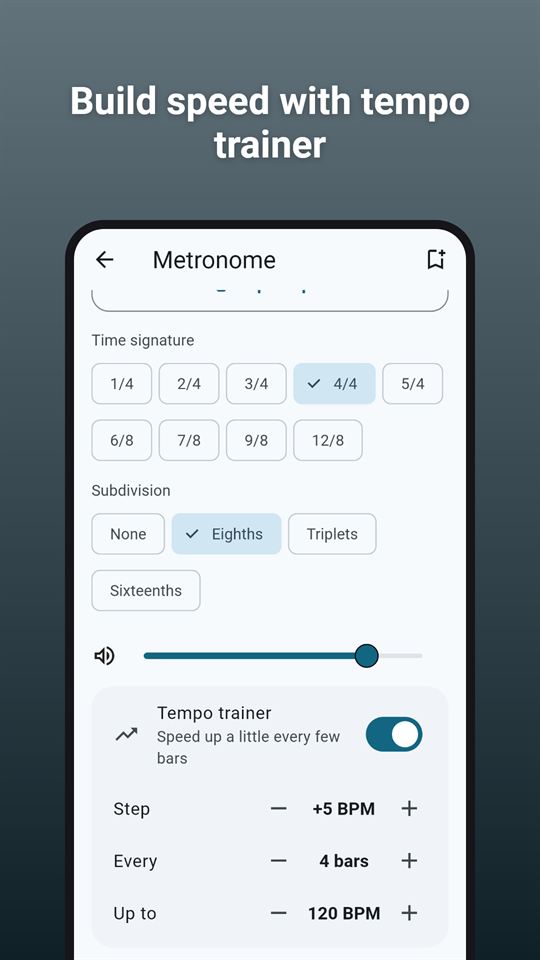 Tempo & Tune: Build speed with tempo trainer