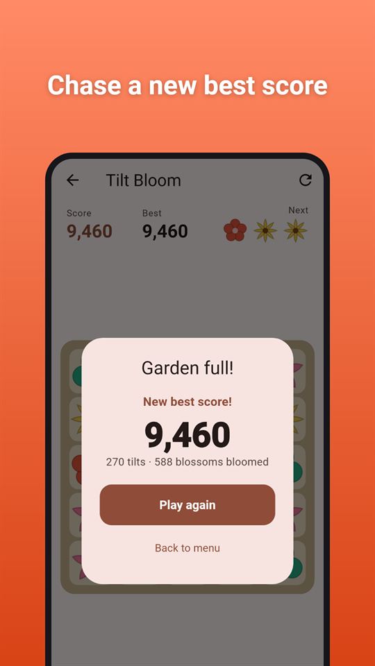 Tilt Bloom: Chase a new best score