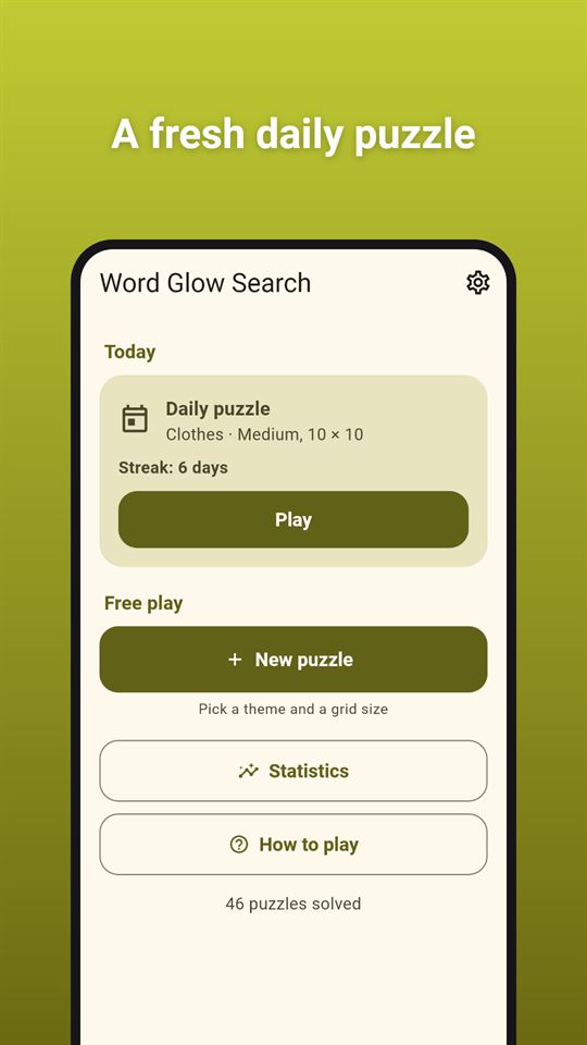 Word Glow Search: A fresh daily puzzle