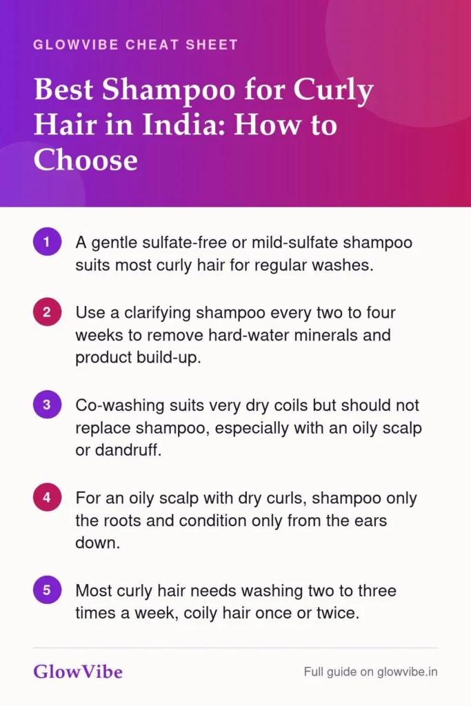 Best Shampoo for Curly Hair in India: How to Choose: key points cheat sheet